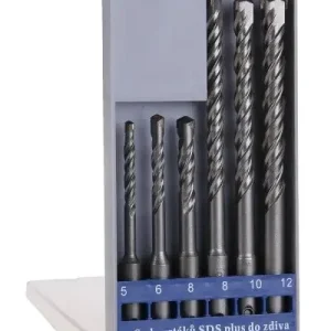 Značkový Vrtáky do zdi 5-12mm (SDS-Plus) - 6 ks, Levior 20891 (L20891)