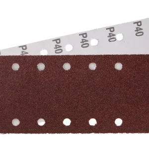 Vysoce Kvalitní Brus.papír 115x280mm, P40, 10otvorů 5ks, Levior 21750 (L21750)