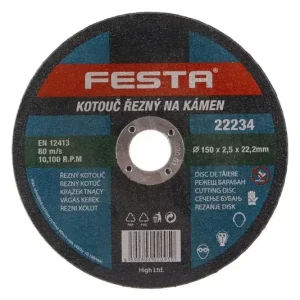 Aktuální Kotouč řezný kámen 150x2.5x22.2, FESTA 22234 (L22234)