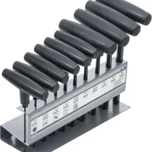 Vysoce Kvalitní Zástrčné klíče inbus 2 ÷ 10 mm s T-rukojetí. (Sada 10 dílů). BGS 791(BGS100791)