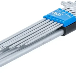 Zástrčné klíče T-profil T10 ÷ T50 velmi dlouhé s kulovou hlavou (Sada 9 dílů). BGS 819(BGS100819) Akční Nabídka