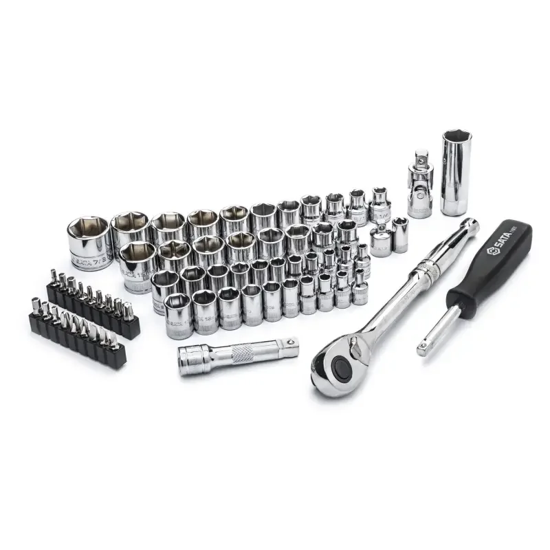 65 ks. Sada nástrčných hlavic 1/4" a 3/8" s pohone (SATAST09011SJ) Výprodej