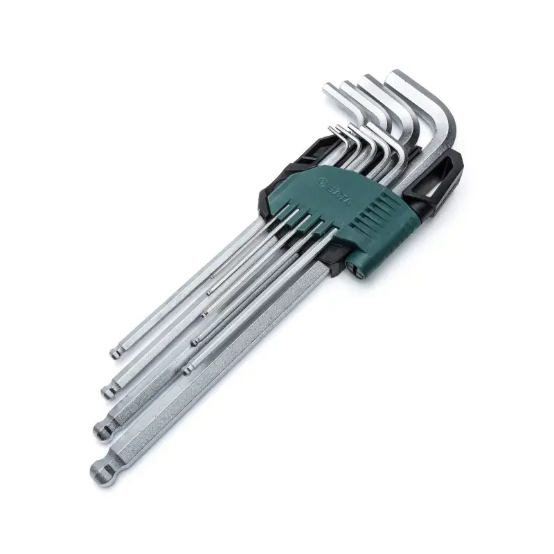 Zástrčné šestihranné klíče 1,5÷ 10 mm extra dlouhé s koulí SATA Tools ST09101ASJ - 9 ks (SATAST09101ASJ) Zlevněný