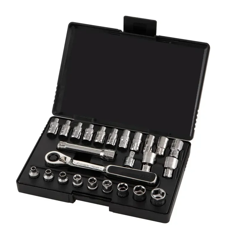 Značkový 25 ks. Sada nástrčných hlavic 1/4" Drive 6 Point M (SATAST09131SJ)