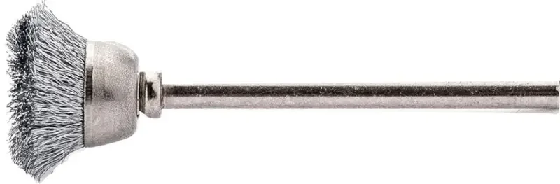 Zlevněný Hrncový kartáč ocel stopkový 18 x 0,1 mm Lessmann 430223, vlnitý drát