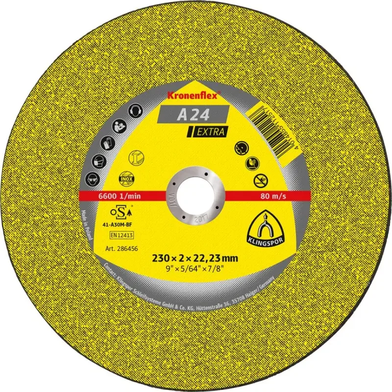 Zlevněný Dělicí kotouč, vypouklý A24 Extra 125x2,5mm KLINGSPOR