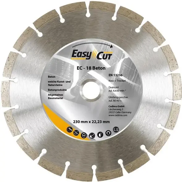 Výprodej Dělicí kotouč Diamant EC-18 230x2,4x10x22,23mm CEDIMA