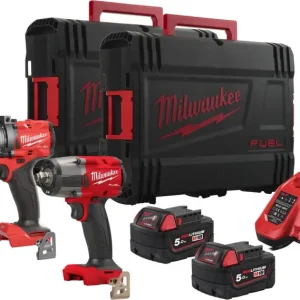 Akce Sada aku nářadí Milwaukee M18 FPP2F3-502X, M18 FPD3 + M18 FMTIW2F12 + 2x aku M18 B5 + M12-18 FC + 2x kufr, 4933492518