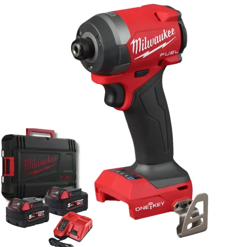 Akční Nabídka Aku 1/4" HEX rázový šroubovák/utahovák Milwaukee M18 ONEID3-0502X, ONE-KEY, 226 Nm, 2x aku M18 B5 + M12-18 FC + kufr, 4933492804