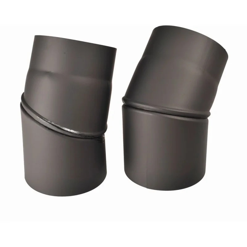 Vysoce Kvalitní Koleno kouřovodu, přestavitelné 130mm 0-45° (1,5) černá