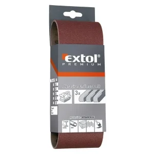 Zlevněný EXTOL PREMIUM plátno brusné nekonečný pás P80, 457x75mm, balení 3ks 8803508