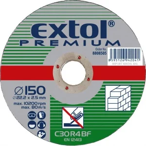 Akční Cena EXTOL PREMIUM kotouč řezný a brusný, řezný na kámen 180x3,0x22,2mm 8808508