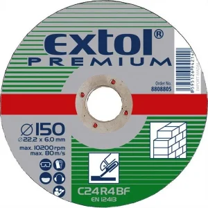 Vysoce Kvalitní EXTOL PREMIUM kotouč řezný a brusný, brusný na kámen 115x6,0x22,2mm 8808800