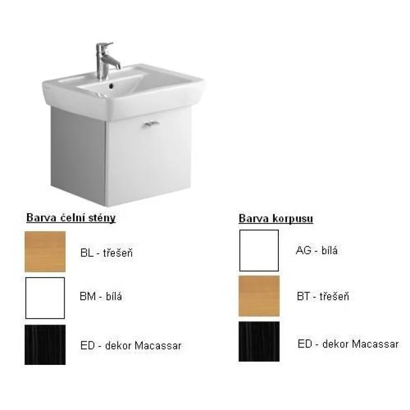 Značkový Villeroy & Boch Central Line Spodní skříňka 520x400x445 mm korpus třešeň,čelní stěna třešeň