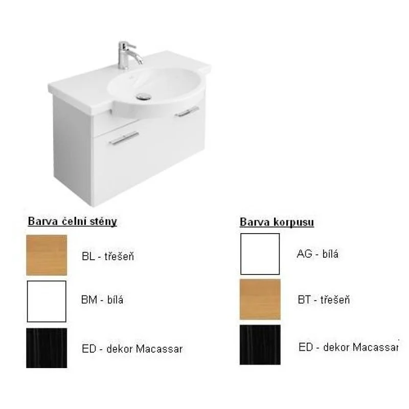 Akční Nabídka Villeroy & Boch Central Line Spodní skříňka 750x492x310 mm korpus Macassar,čelní stěna dezén Macassar