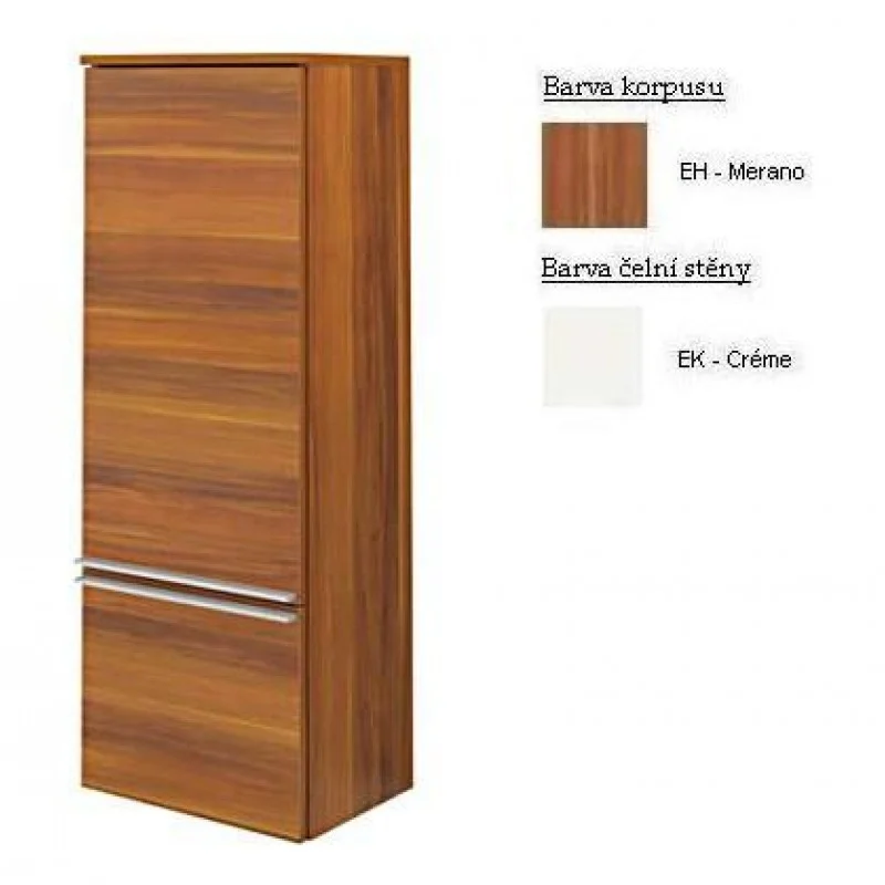 Vysoce Kvalitní Villeroy & Boch Shape Vysoká skříňka 450x1296x320 mm, panty vlevo, korpus Merano, čelní stěna Créme