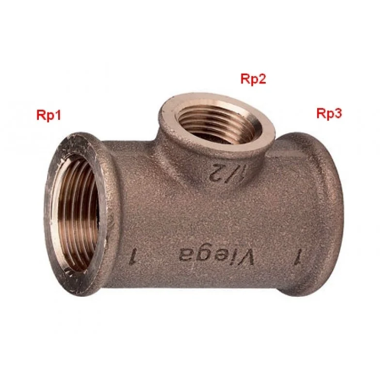 Vysoce Kvalitní VIEGA bronz T-kus 3130 1/2" bronz 264222V