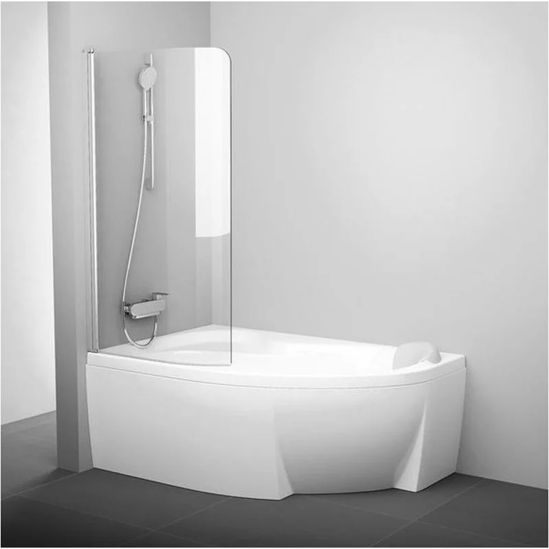 Akční Cena RAVAK CVSK1 ROSA 140/150 L vanová zástěna, bright alu+Transparent, levá 7QLM0C00Y1