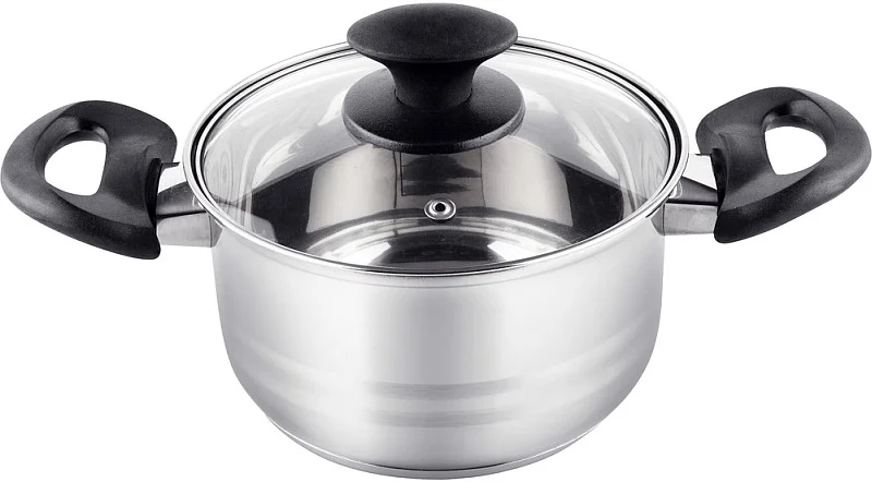 Výprodej LAMART LEGER Nerezový hrnec LTB1695, 16cm, 1,9 l, se skleněnou poklicí, 42000335