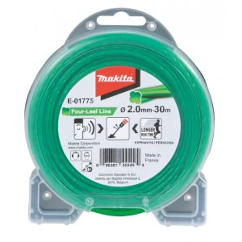Výprodej Makita E-01775 - struna nylonová 2,0mm, zelená, 30m, speciální pro aku stroje = old 197473-7