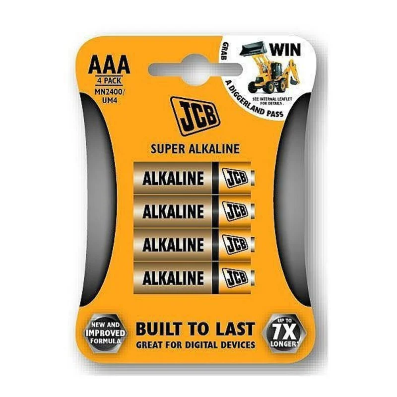 Zlevněný JCB SUPER alkalická baterie LR03,(AAA) blistr 4ks