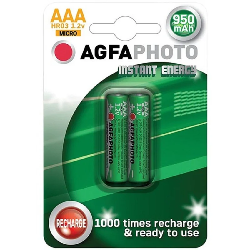AgfaPhoto přednabitá baterie AAA, 950mAh, 2ks Zlevněný