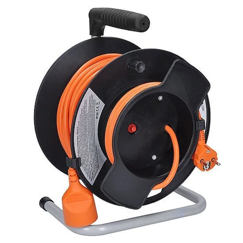 Značkový Buben vnitřní 1z, 25m, oranžový kabel