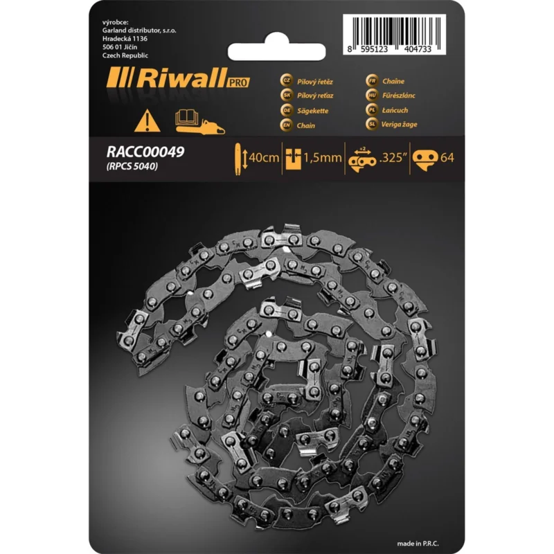 Akce Riwall PRO Pilový řetěz .325" 1,5 mm ( lišta 16" ) 64 článků pro RPCS 5040 / RPCS 5140