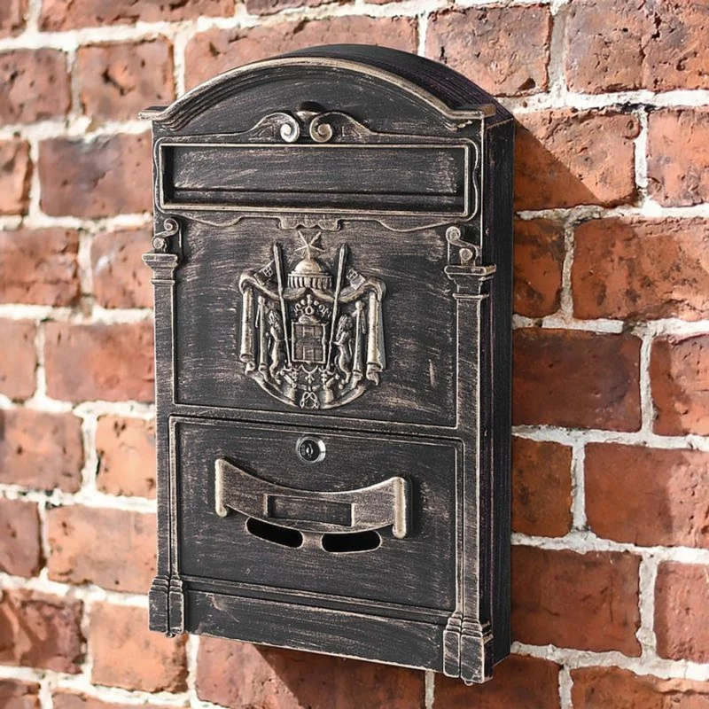 Vysoce Kvalitní Poštovní schránka GLA-Alu Antique bronze, hliník, 41x26x9cm