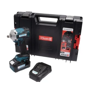 XTLINE Aku rázový utahovák na 1/2" hlavice bezuhlíkový 18 V, 400 Nm + baterie 5.0 Ah + nabíječka 3.5 A + box - XT102832-1B5B Vysoce Kvalitní