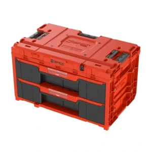 Výprodej QBRICK Box plastový s organizérem plastový QBRICK ONE 2.0 DRAWER 2 TOOLBOX RED Ultra HD Custom, 2 zásuvky | 587x380x340 mm - P90721
