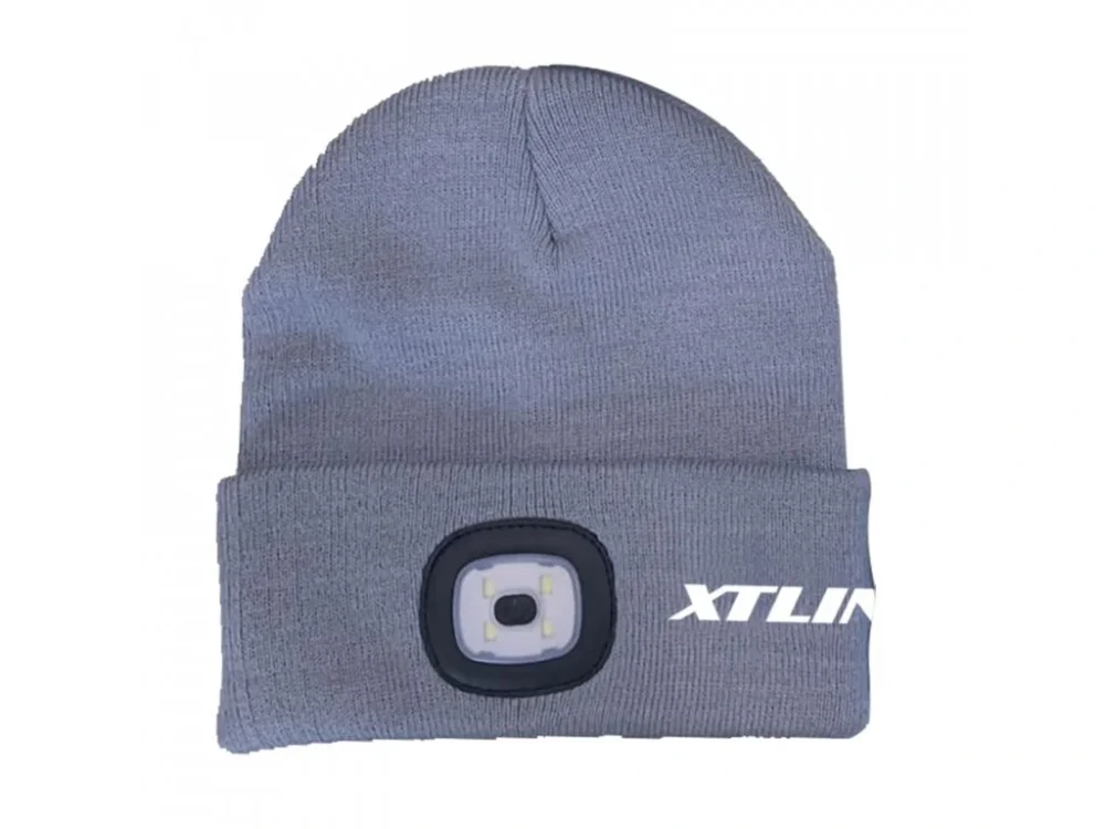 XTLINE Čepice se svítilnou s logem XTLINE | šedá - XT60081S Akční Nabídka