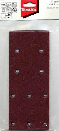 Zlevněný Brusný papír na suchý zip 100x240mm děrovaný K120 10ks Makita