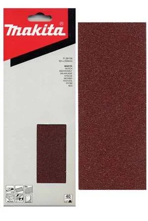 Akce Brusný papír na suchý zip 93x128mm neděrovaný K40 10ks Makita