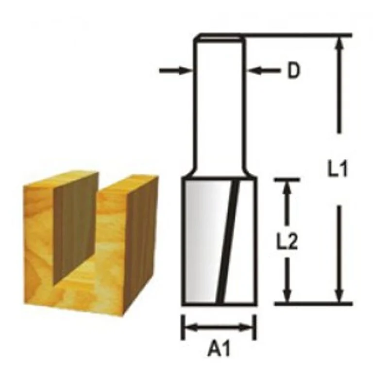 Aktuální Drážkovací fréza 2 břit stopka 6 mm,14x19x51 mm Makita