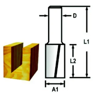 Akce Drážkovací fréza 2 břit stopka 6 mm,6x16x48 mm Makita