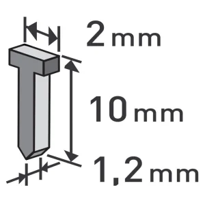 Aktuální hřebíky, balení 1000ks, 10mm, 2,0x0,52x1,2mm