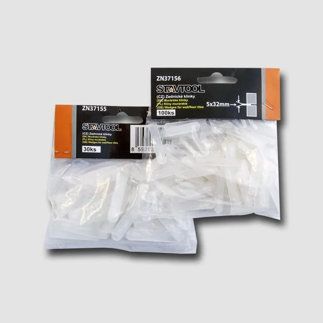 Akce Klínky plastové 0-5mm, 100ks