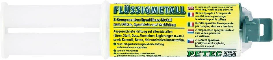 Akce PETEC 97425 Dvoukomponentní lepicí tmel ("tekutý kov") - Flüssigmetall 25 ml
